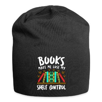 Reading Books Book Shelf Bookworm - Jersey-Beanie - Schwarz - Vorne