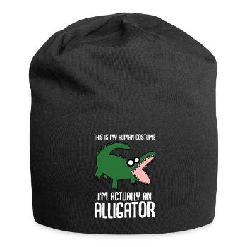 Alligator Alligators Crocodile - Jersey Beanie - black - Front