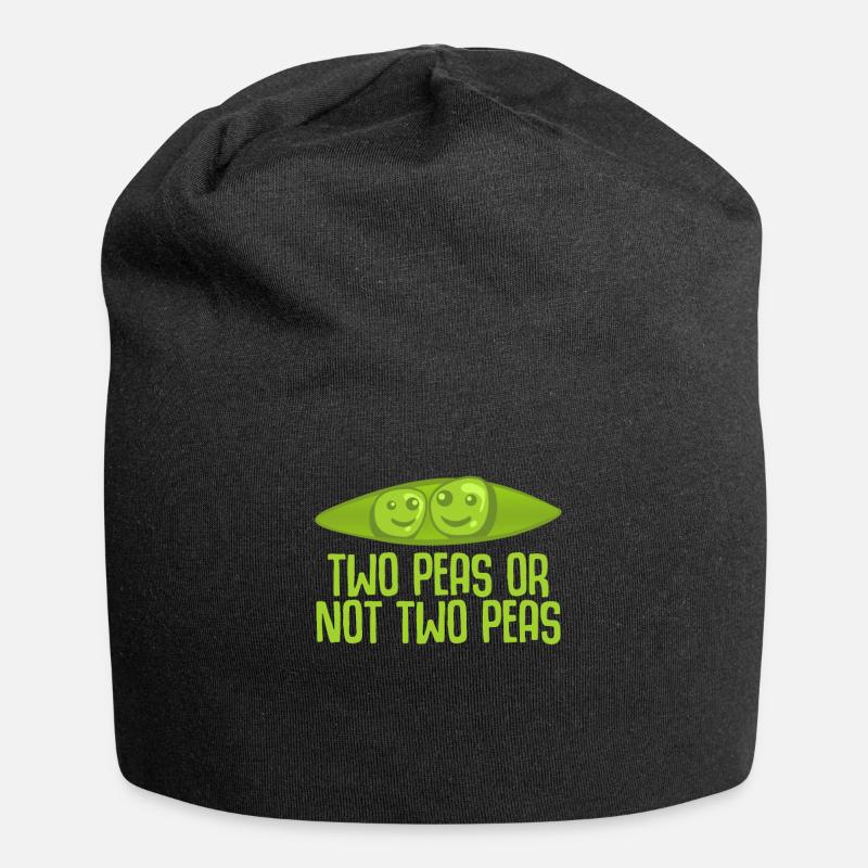 Deux petits pois - Bonnet en jersey - noir