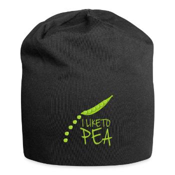 Pea Vegan Vegetarian Peas - Jersey-Beanie - Schwarz - Vorne