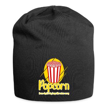 Funny Popcorn - Jersey Beanie - black - Front