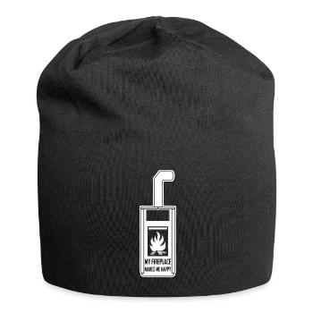 Oven Firewood Fireplace Stove - Jersey Beanie - black - Front
