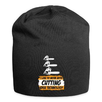 Chainsaw Chain Saw Lumberjack - Jersey Beanie - black - Front