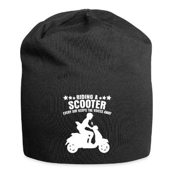 Scooter Riding Motorcycle - Jersey-Beanie - Schwarz - Vorne