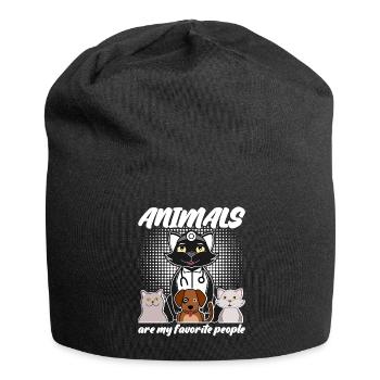 Veterinarian Animals Veterinary Medicine - Jersey Beanie - black - Front