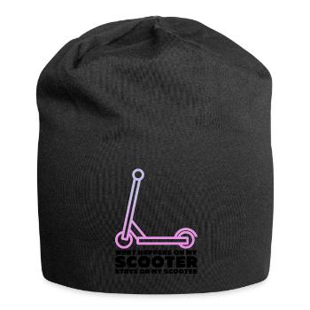 Scooter Rider Kick Skater Scooter Kick Scooter - Jersey Beanie - black - Front
