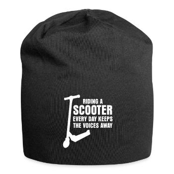 Stunt Scooter Kick Scooter Rider - Jersey Beanie - black - Front