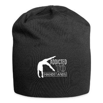 Handstand Gymnastics Gymnast Handstands - Jersey Beanie - black - Front