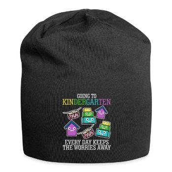 École maternelle - Bonnet en jersey - noir - Devant