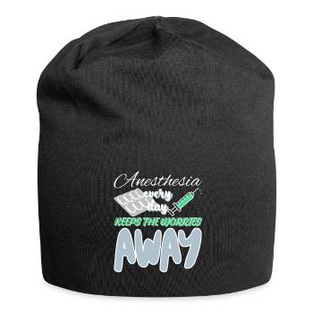 Anesthetist Doctor Nurse Hospital - Jersey Beanie - black - Front