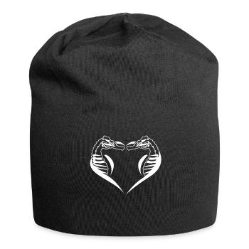 Hippocampe Coeur Hippocampes - Bonnet en jersey - noir - Devant