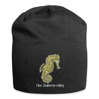 Hippocampe Hippocampe Plage des Hippocampes - Bonnet en jersey - noir - Devant