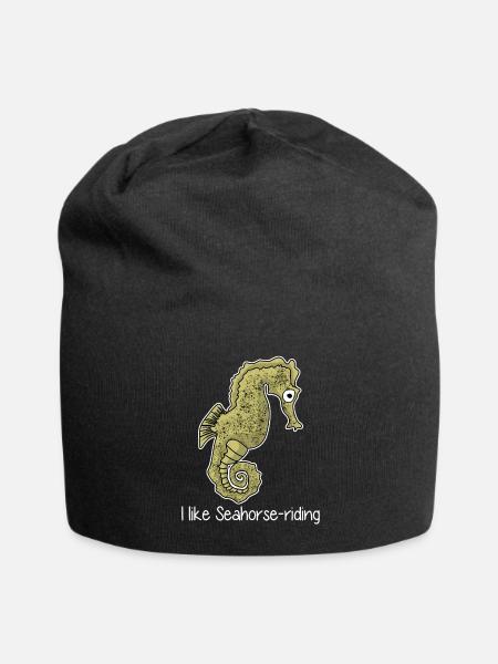 Hippocampe Hippocampe Plage des Hippocampes - Bonnet en jersey - noir