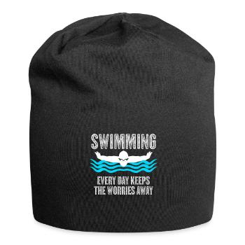 Triathlon Piscine Nageur - Bonnet en jersey - noir - Devant
