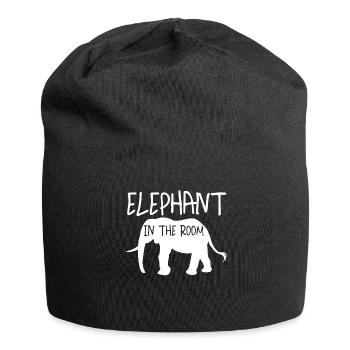 Elephants Joke Elephant - Jersey-Beanie - Schwarz - Vorne