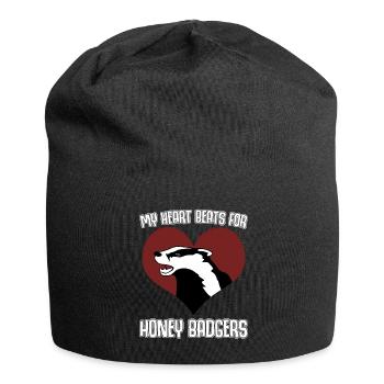Honey Badger Heart Honey Badgers - Jersey Beanie - black - Front