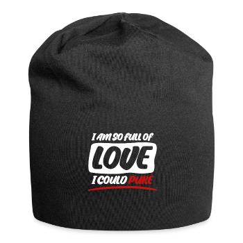 Saint-Valentin petite amie coeur amour - Bonnet en jersey - noir - Devant
