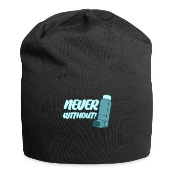 Inhalateur d’asthme asthmatique sifflant - Bonnet en jersey - noir - Devant