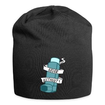 Asthme asthmatique Inhaler Respiration sifflante - Bonnet en jersey - noir - Devant