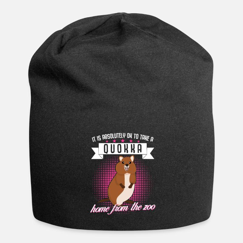 Quokka - Jersey-Beanie - Schwarz
