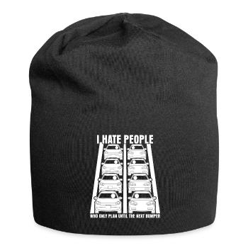 Cars Traffic Driver Rush Hour Commuting - Jersey Beanie - black - Front