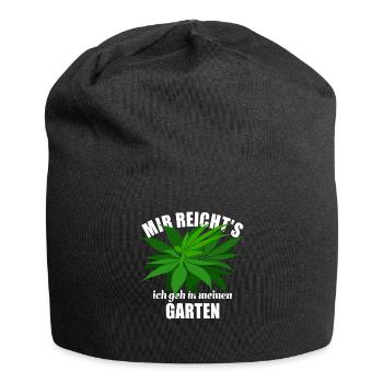 Mir reicht's ich geh in meinen Garten - Hanf - Jersey-Beanie - Schwarz - Vorne
