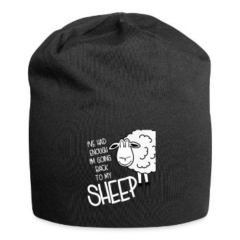 Sheep Shepherd Farmer - Jersey Beanie - black - Front