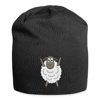 Sheep Funny Shepherd Farmer - Jersey Beanie - black - Front