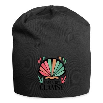 Clam Seashells Sea Shell Clams - Jersey Beanie - black - Front