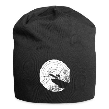 Chainsaw Chain Saw Lumberjack Moon - Jersey Beanie - black - Front