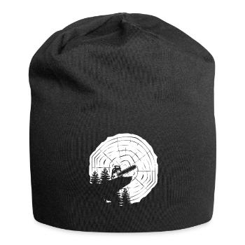 Chainsaw Chain Saw Lumberjack Fire Wood - Jersey Beanie - black - Front