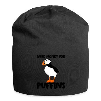 Puffin Joke Puffins - Jersey-Beanie - Schwarz - Vorne