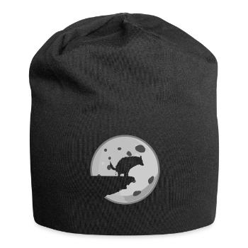 White Shepherd Dogs Shitting Dog Moon - Jersey Beanie - black - Front
