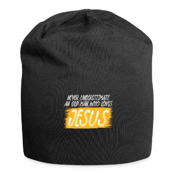 Jesus Christ Christianity Bible Cross - Jersey Beanie - black - Front