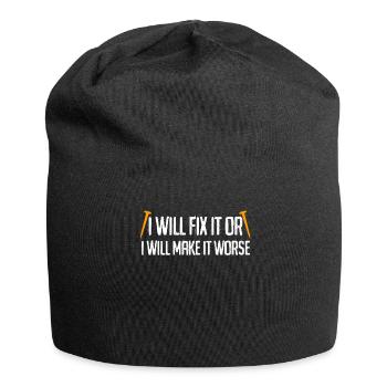 DIY Dad Handyman Workshop Craftsman - Jersey-Beanie - Schwarz - Vorne