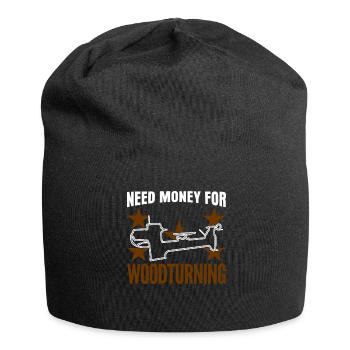 Wood Turner Lathe Woodturning Workshop - Jersey Beanie - black - Front