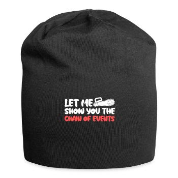 Fire Wood Chainsaw Chain Saw Lumberjack - Jersey Beanie - black - Front