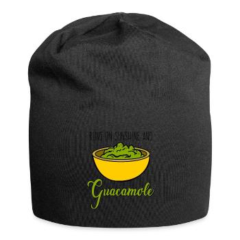 Avocado Guacamole Bowl Tortilla Chips - Jersey Beanie - black - Front