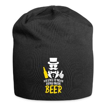 Groomsmen Groom Beer Best Man - Jersey-Beanie - Schwarz - Vorne