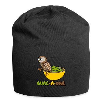 Guacamole Owl Tortilla Chips Avocado - Jersey Beanie - black - Front