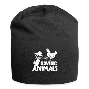 Vegan Animal Rights Animal Protection - Jersey Beanie - black - Front