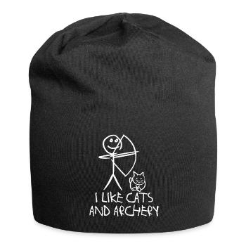 Archery Cat Long Bow Archer Compound Bow - Jersey Beanie - black - Front