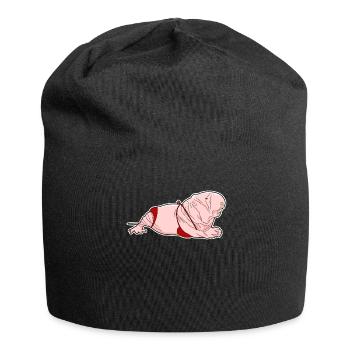Ugly Naked Mole Rat with a Bikini - Jersey Beanie - black - Front