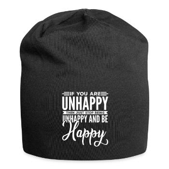 Unhappy Sarcasm Misanthrope Sarcasm Goth - Jersey-Beanie - Schwarz - Vorne