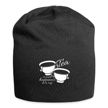 Tea Bag Teapot Tea Cup Tea Mug - Jersey Beanie - black - Front
