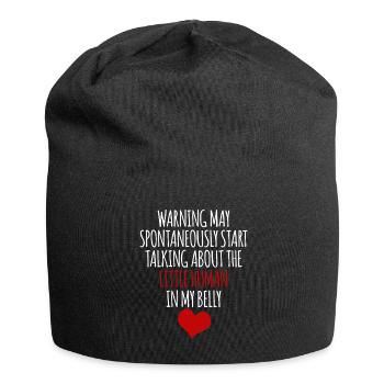 Pregnancy Baby Mother Heart Pregnant - Jersey Beanie - black - Front