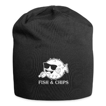 Puffer Fish and Chips with French Fries - Jersey-Beanie - Schwarz - Vorne