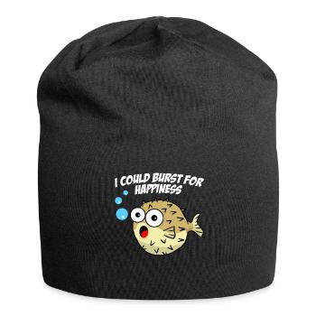 Poisson-globe heureux - Bonnet en jersey - noir - Devant