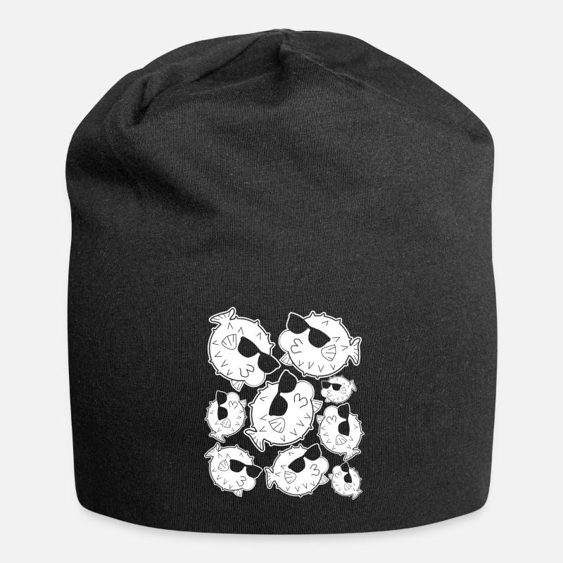 Poisson-globe avec lunettes de soleil Poisson-globe - Bonnet en jersey - noir