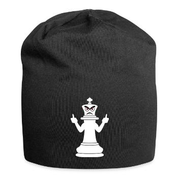 Middle Finger Chess Player Chess Pieces - Jersey-Beanie - Schwarz - Vorne
